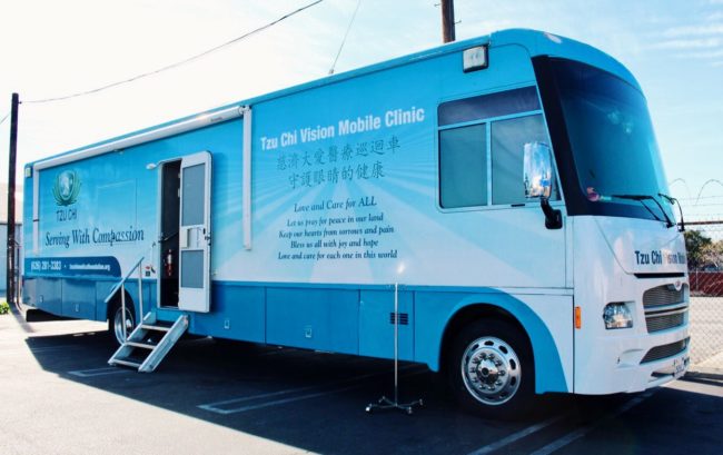 Tzu Chi Van Free Eye Exams at St. Vincent de Paul of LA