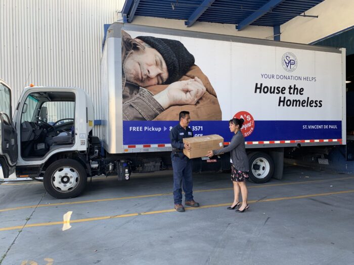 Item donations to SVdPLA help the poor and homeless in SoCal