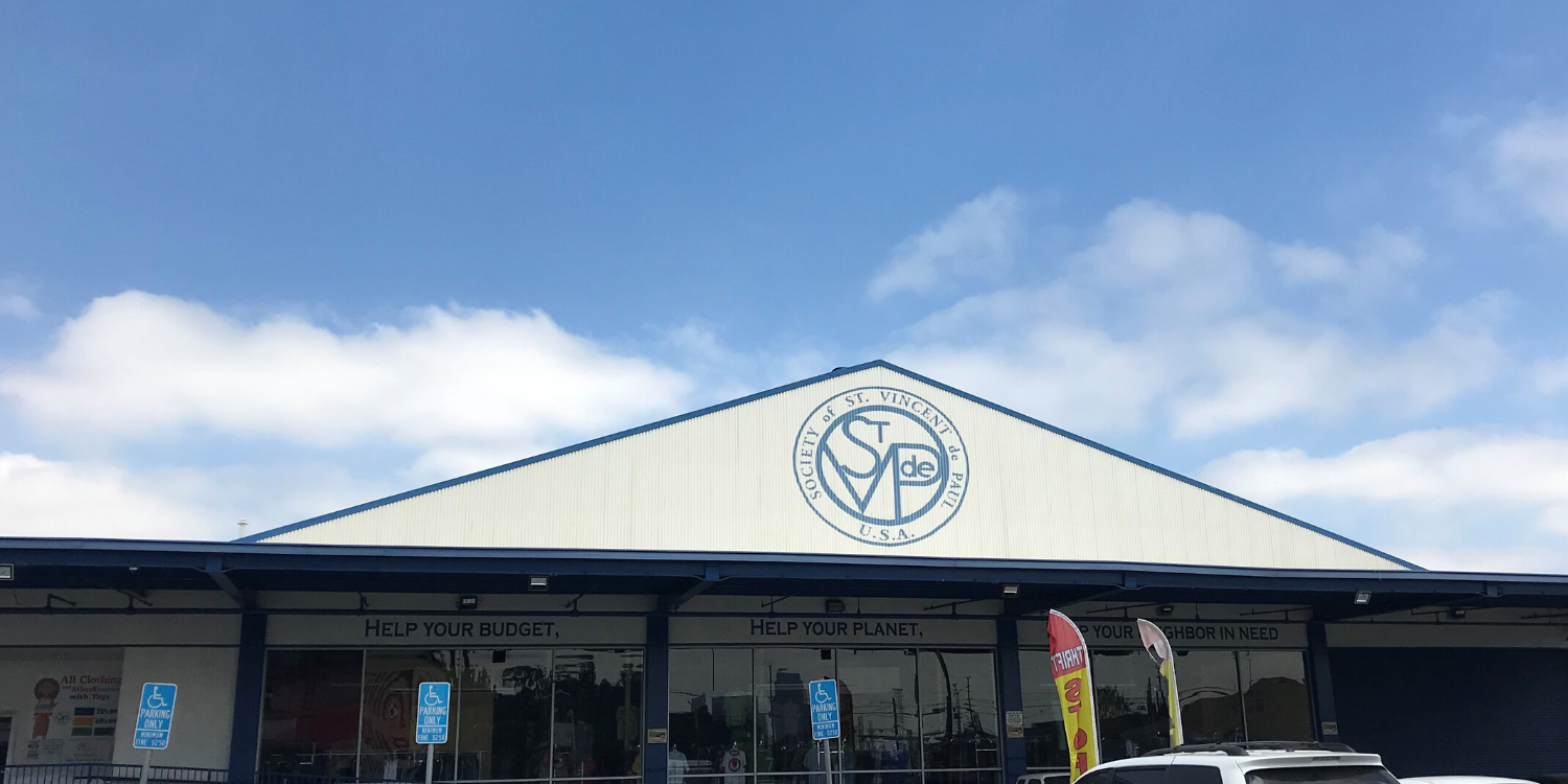 Print Ad St. Vincent de Paul Thrift Store storefront