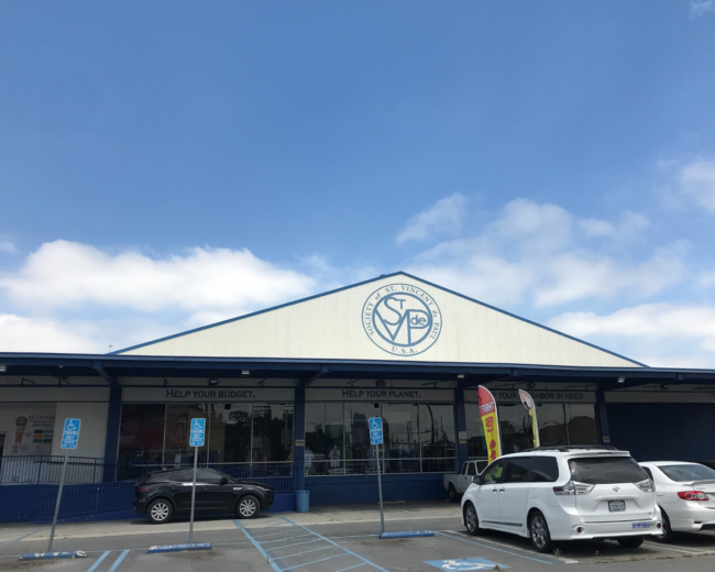 Print Ad St. Vincent de Paul Thrift Store storefront